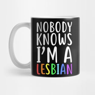 Knows I'm A Lesbian  LGBT Pride Mug